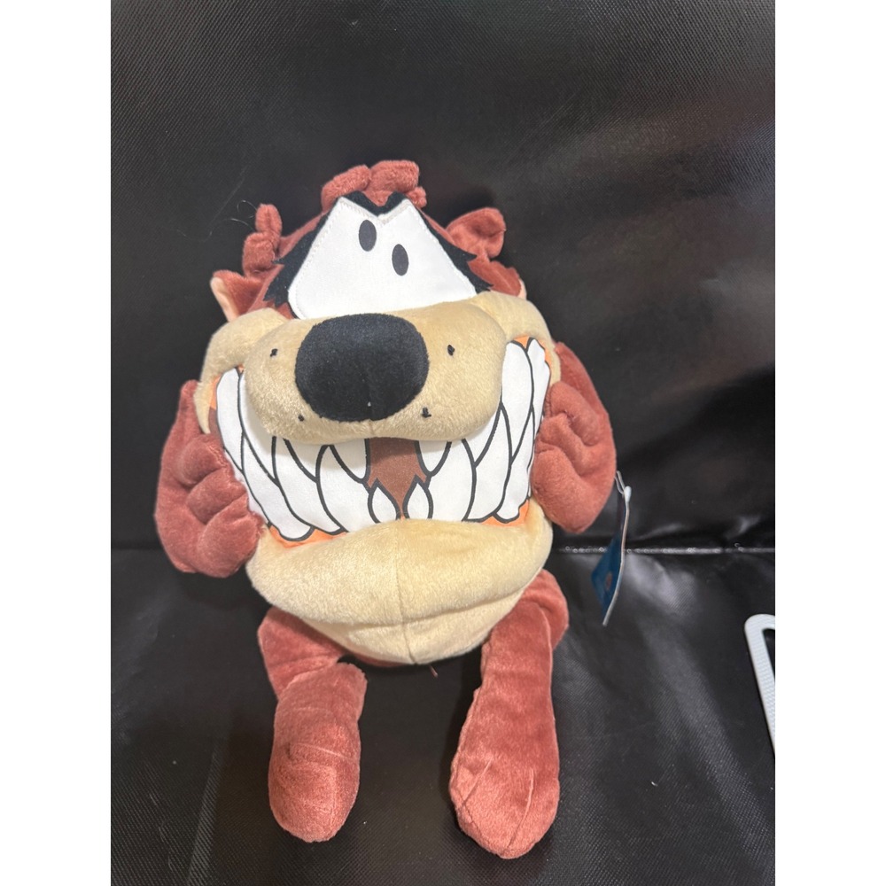 Looney‎ Tunes Tasmanian Devil Taz Plush Stuffed Animal Brown Warner Bros NWT